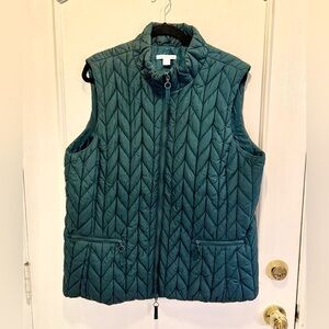 Coldwater Creek Deep Green Quilted Outerwear